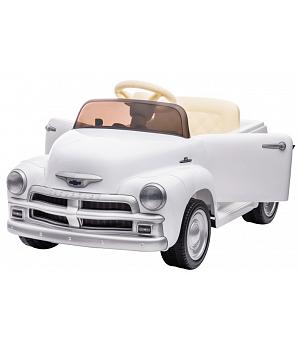 Chevrolet CLASICO 12V, asiento cuero, ruedas goma, BLANCO - INDA419-AC-AHL001WT